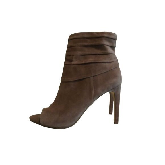 BCBGeneration ~ Cerisa Stilleto Heel Open Toe Suede Ankle Bootie Leather Upper ~ - Picture 2 of 8